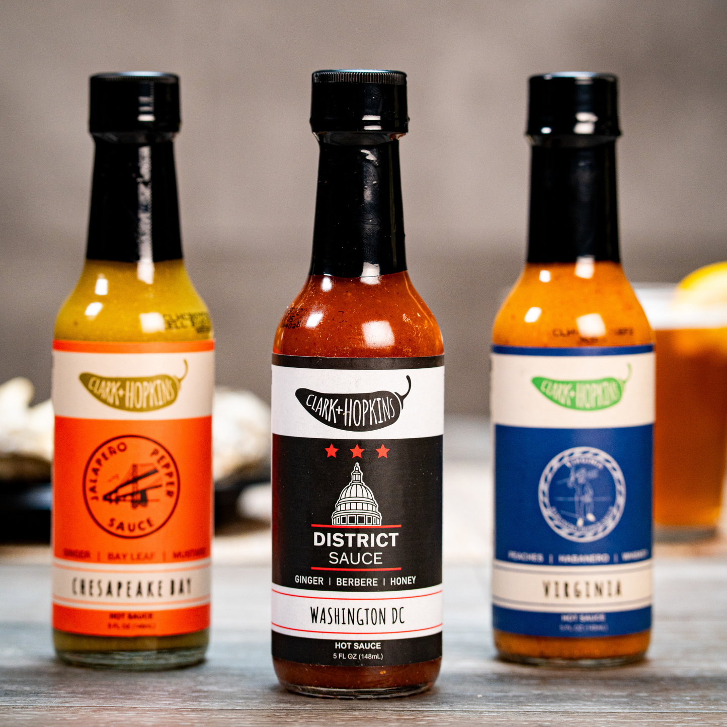 Clark + Hopkins Hot Sauce 3 Pack - Artisan Hot Sauces Bundle