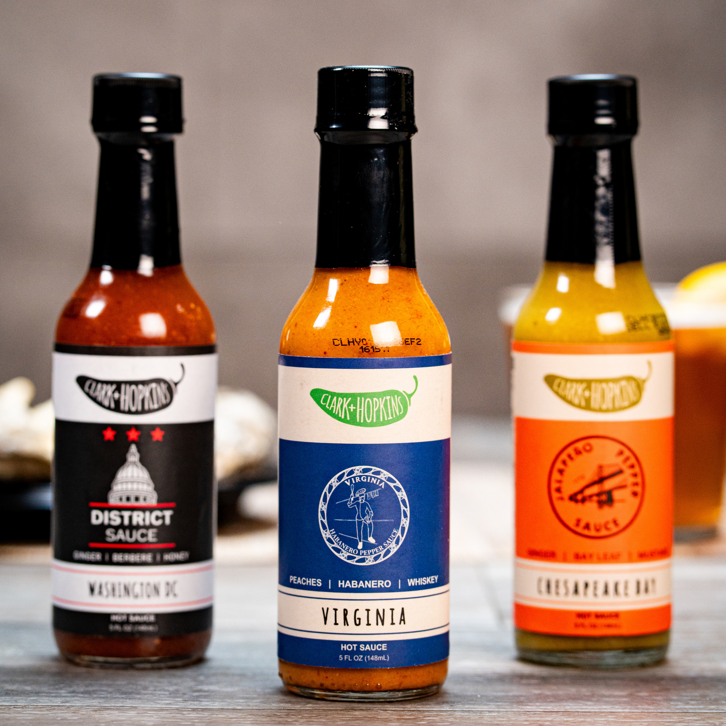 Clark + Hopkins Hot Sauce 3 Pack - Artisan Hot Sauces Bundle